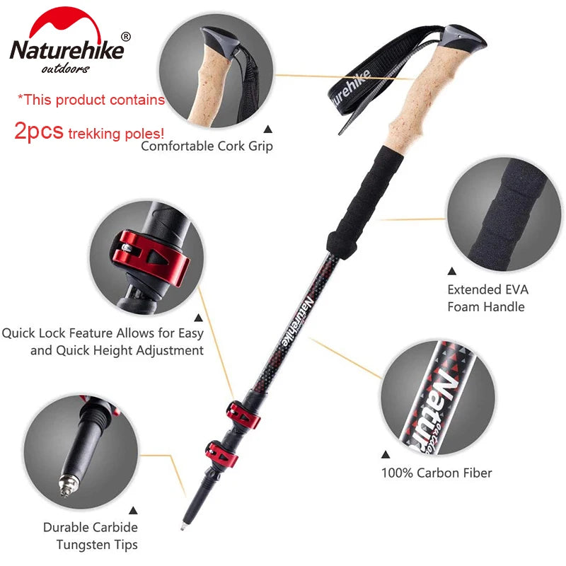 Naturehike Carbon Ultra Light Folding Trekking Pole