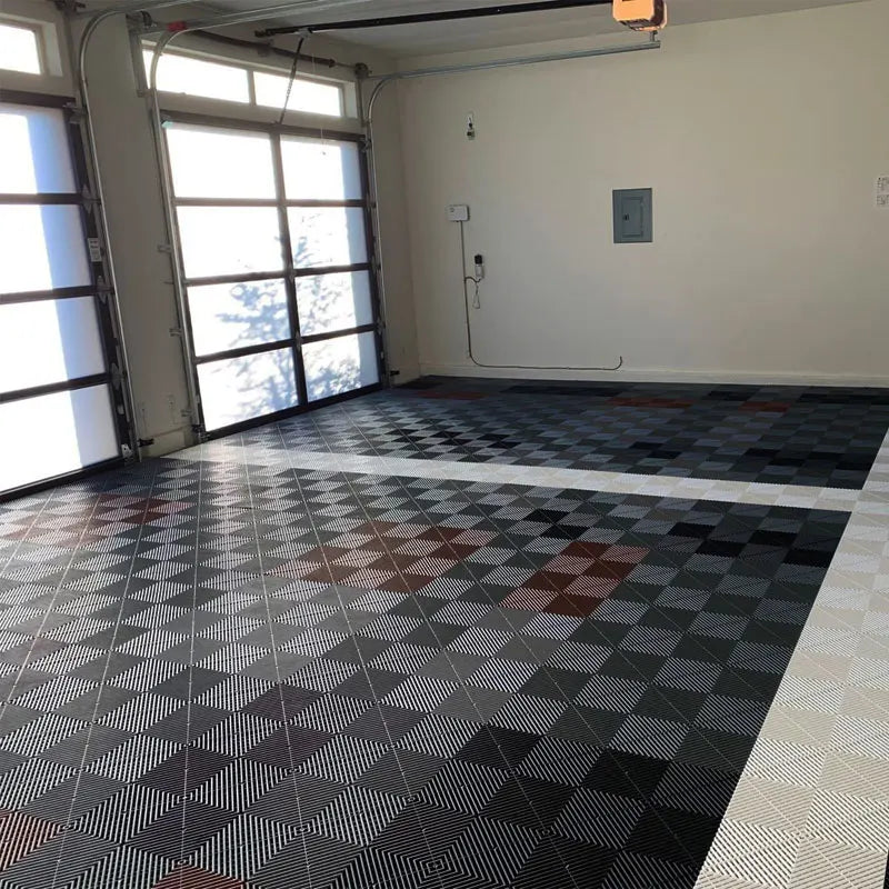 Modular Vented Floor Tiles for Garage Workshop - Anti-Slip Surface, Quick Drain Design - Daisan Mart