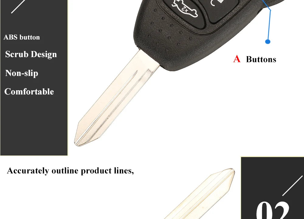 Bộ 10 Chìa Khóa Remote Xe Chrysler/JEEP 315/433MHz - Daisan Mart
