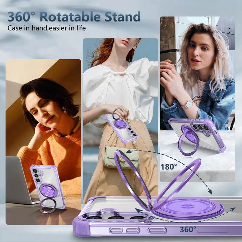 Shockproof Transparent Case with Samsung Stand 