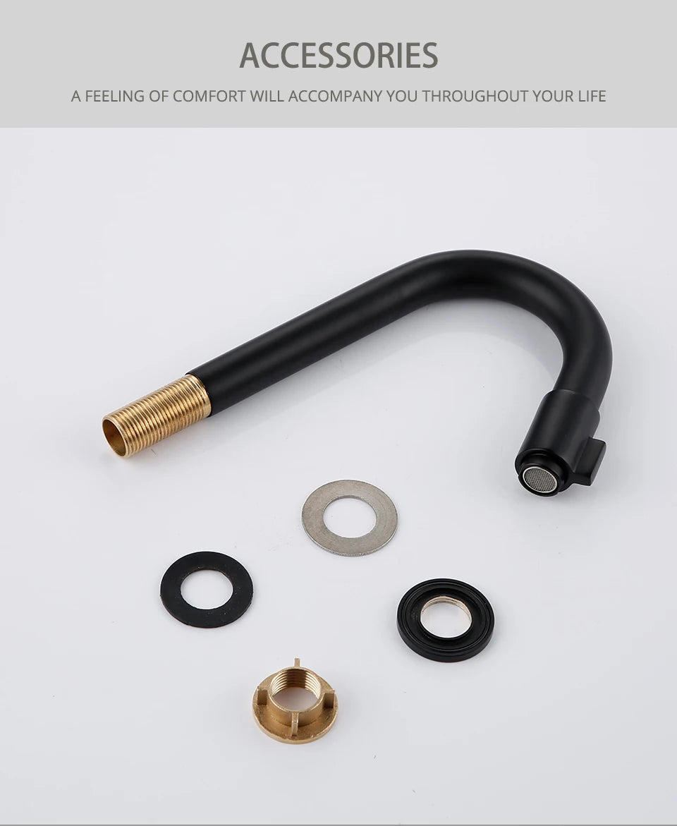 Bagnolux Solid Brass Countertop Mat Black Basin Faucet Bathroom Accessories Cold Water Single Lever Faucet