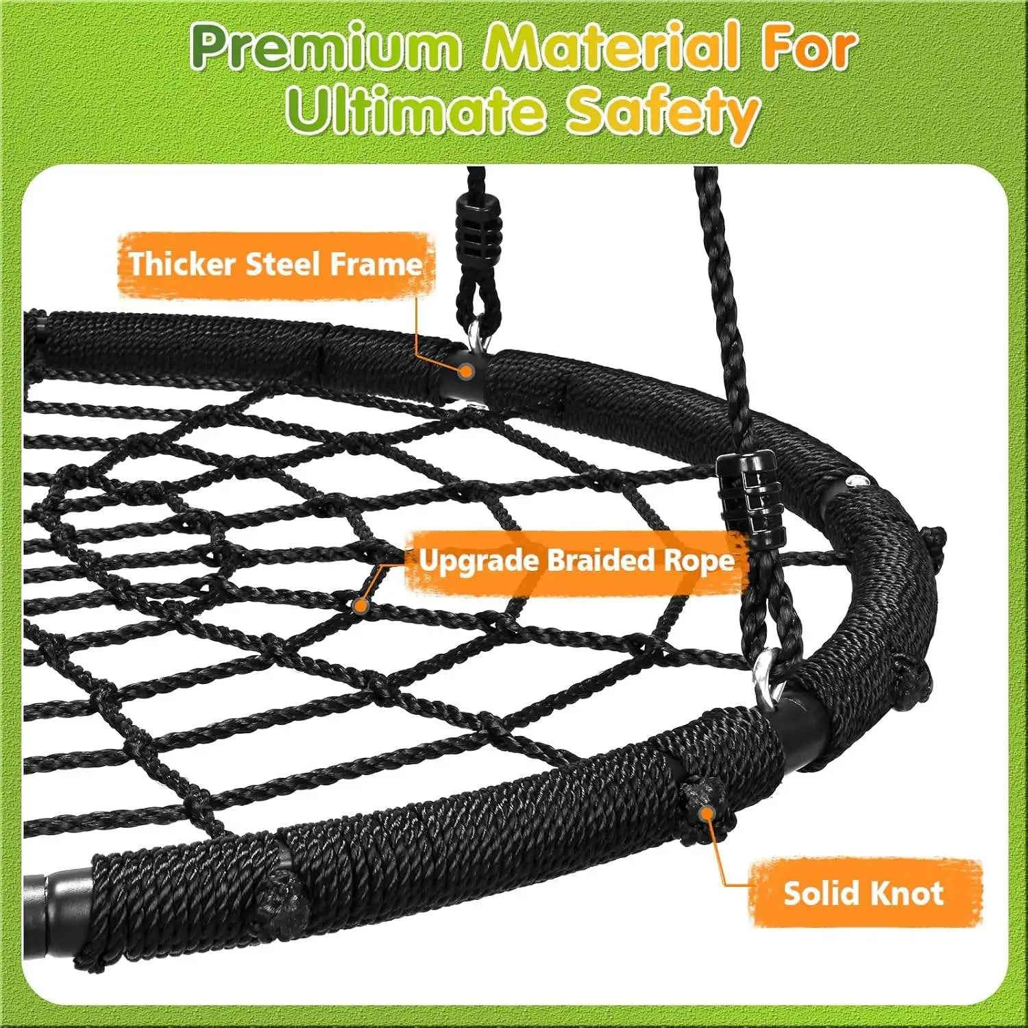 Zoshine Black Nest Tree Swing Factory Wholesale Best Price Outdoor Nest Tree Swing for Kids Play in Garden - Daisan Mart