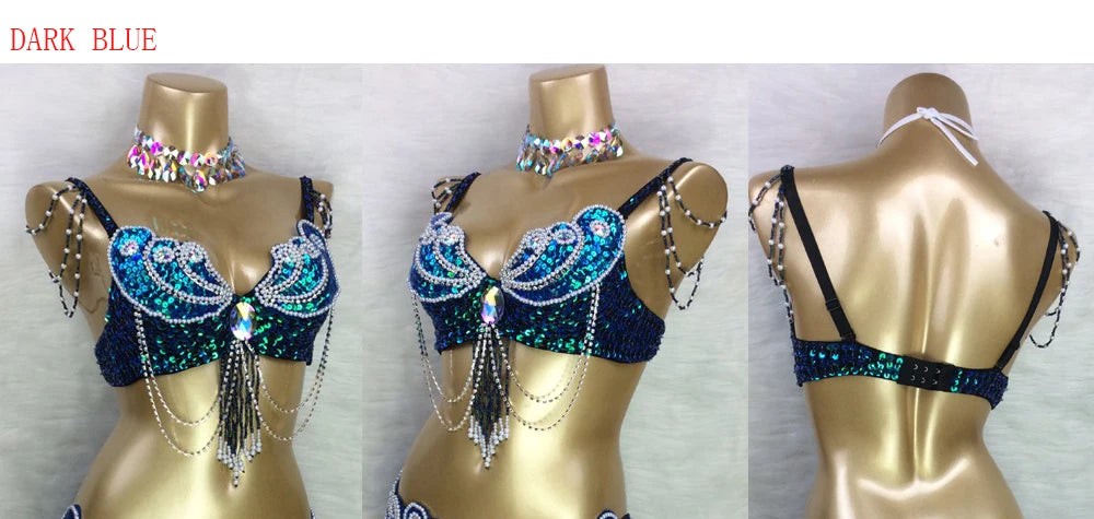 Áo Bra Múa Bụng Đính Hạt Sequin Gợi Cảm Sân Khấu - Daisan Mart