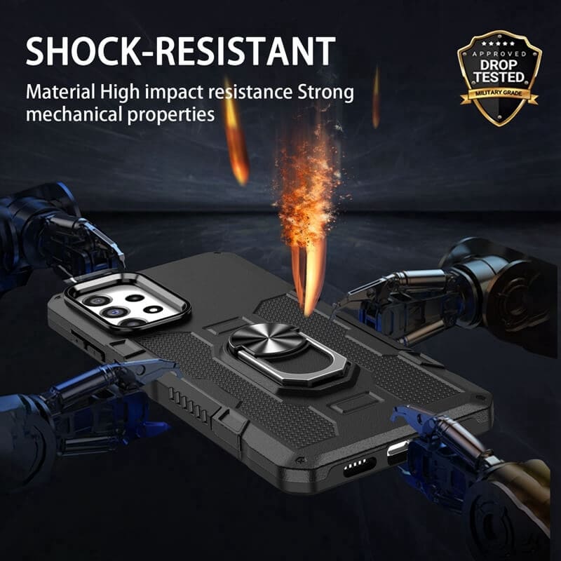 Ốp Lưng Điện Thoại Bọc Thép Siêu Bền Bán Sỉ, Chống Sốc, Có Giá Đỡ Vòng Và Tương Thích Gắn Nam Châm Xe Hơi Cho Samsung S24 Ultra Y95 Y93 5G