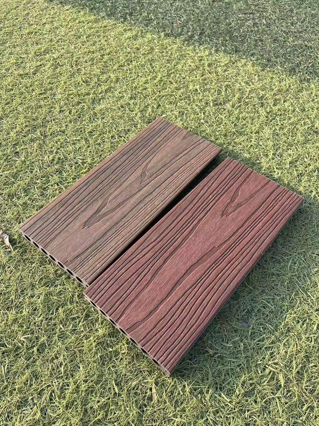 WPC embossed outdoor flooring, composite wood plastic floor panels 