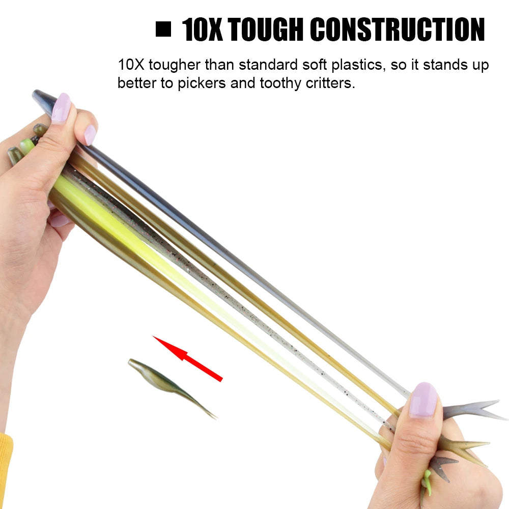 Rosewood Jerk Shad TPR Floating Soft Bait Fishing Lure Drop Shot Jerk Bait Minnow Use Jighead For Sea Fishing Perch Zander Bass