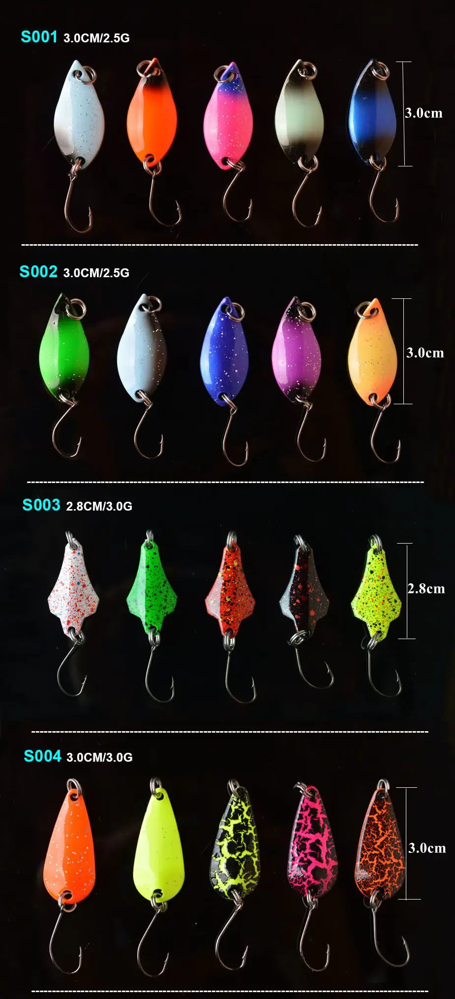 Bộ 5 Mồi Câu Kim Loại TOMA Dạng Lá Cá Lóc, Cá Trê