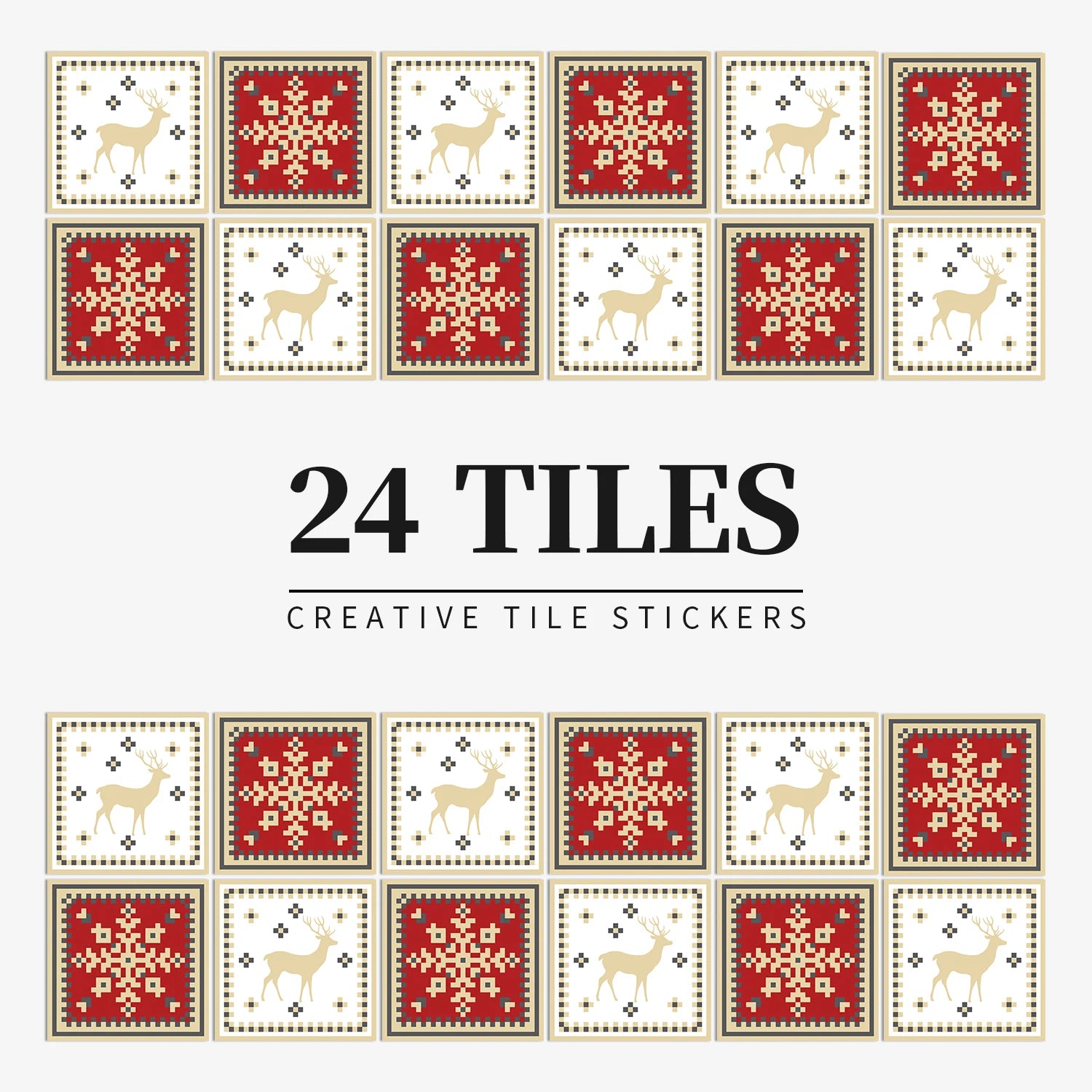 24pcs/set Light Color Tiles Sticker Wall Stickers Kitchen Bathroom Home Renovation Wallpaper Waterproof Self-adhesive Wall Decal