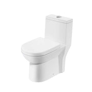 One-piece white enameled ceramic sanitary ware, flush toilet, P-trap and S-trap, cheap price, WC sanitary ware 