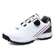 Men's and Women's Waterproof Leather Golf Shoes with Sports Drawstring