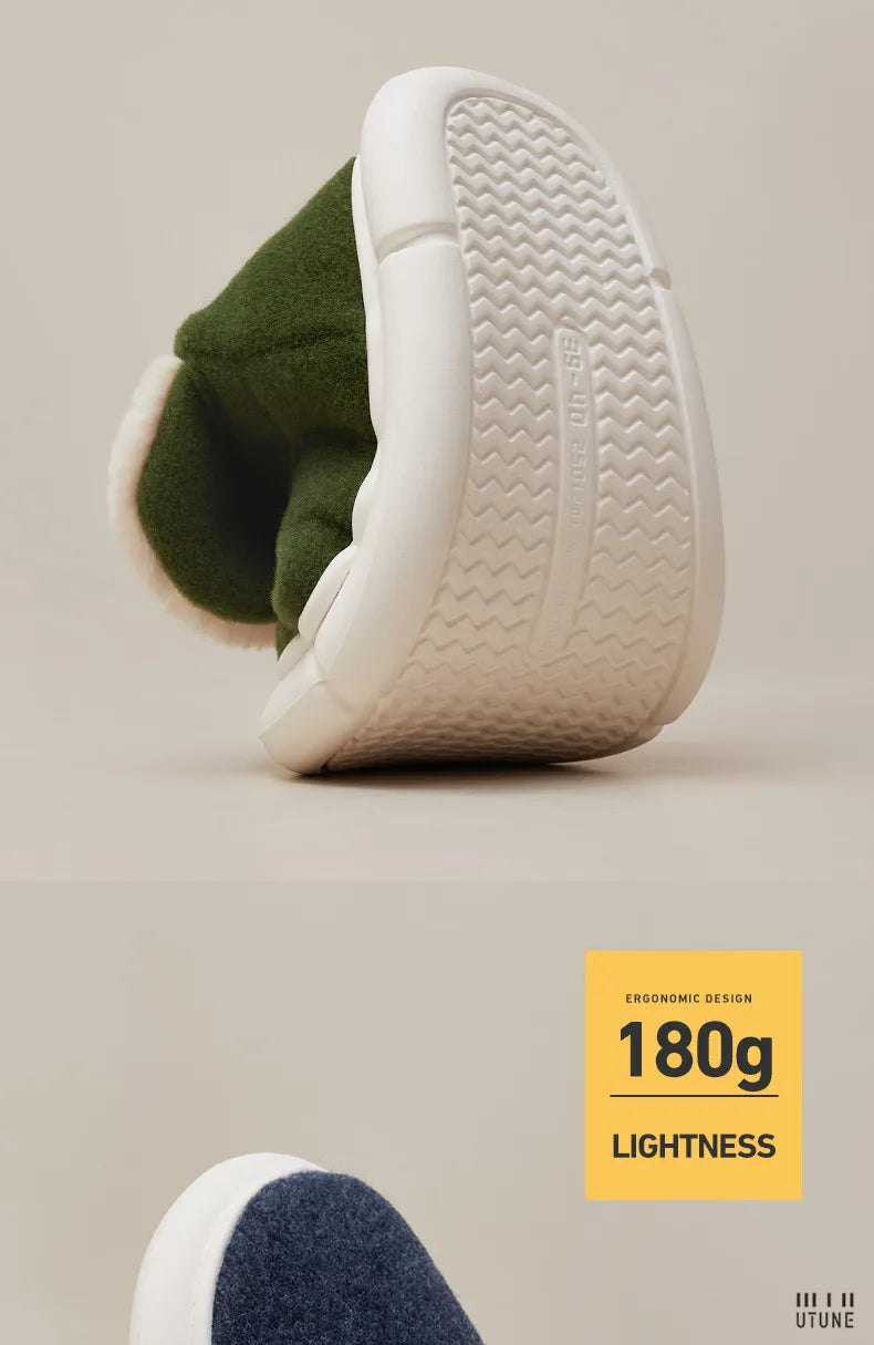 Warm Women's Cotton Boots 2026 - High-Soled Felt Flats