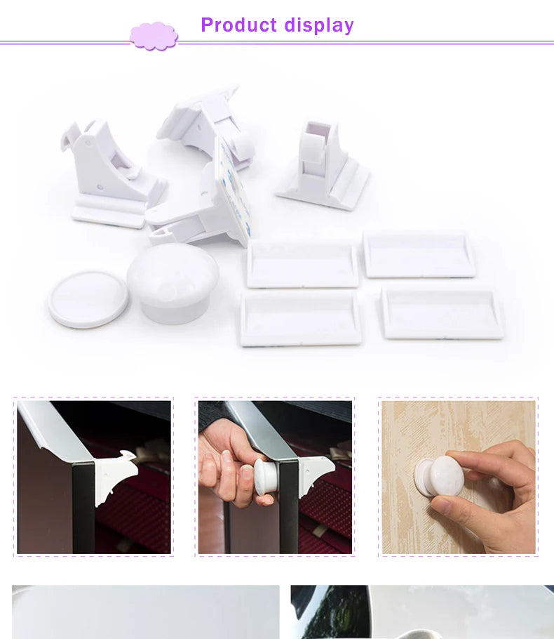Baby Safety Lock Invisible Lock Kids Security Drawer Latch Cabinet Door Magnetic Child Safety Lock Limiter  Children Protection - Daisan Mart