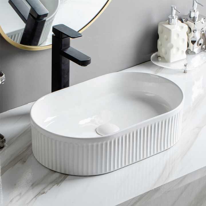 Multi-color wash basin, electroplated art sink, toilet, ceramic countertop 