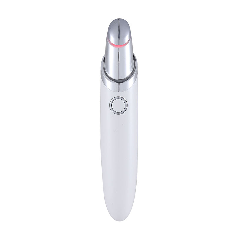 Portable rechargeable electric beauty eye massager pen, high frequency vibration, hot compress 