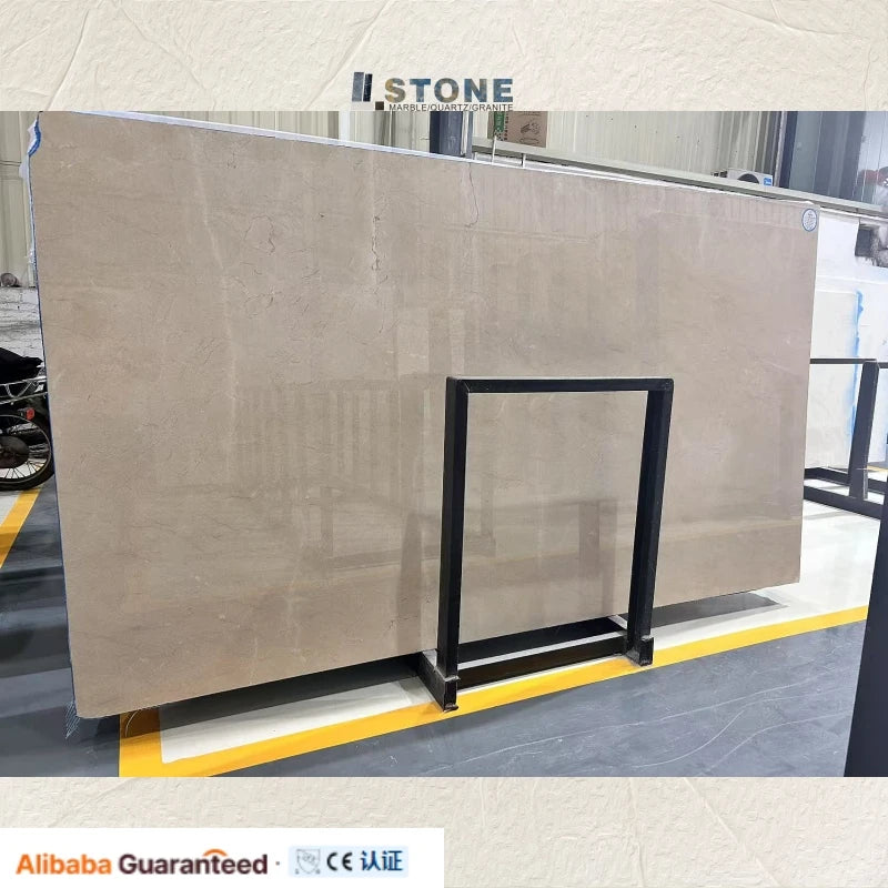 Crema Marfil Marble - Glossy, Waterproof, 1 Year Warranty