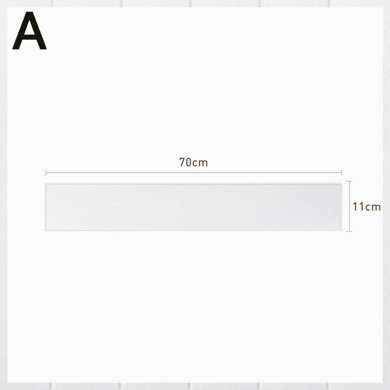 3D Wall Edge Strip Stickers Self Adhesive Waterproof PVC Baseboard Corner Waist Line Sticker Wall Trim Line Skirting Border