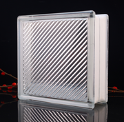 Oblique Line (JH028) Glass Block 190*190*80MM Hollow Oblique Line Crystal Glass Brick Glass Block 190*190*80MM 