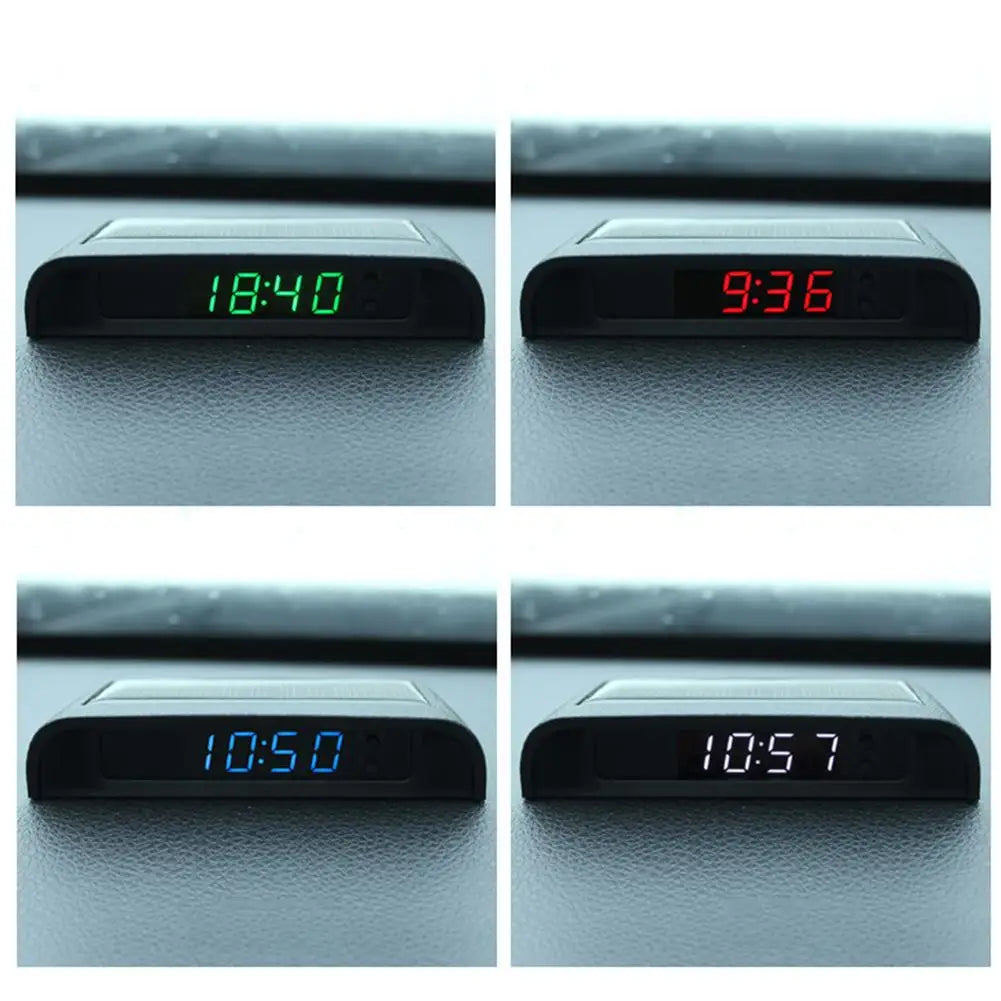 24H Solar Car Interior Clock