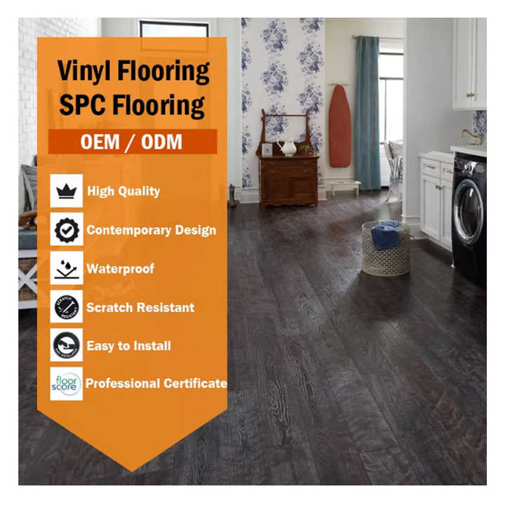 Natural wood grain vinyl flooring, vinyl flooring, abrasion layer thickness, rigid core, SPC flooring 