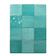 Ocean Blue Rustic Bathroom Wall Tiles 600x600mm Polished Glazed Ceramic Subway Tiles with Glossy Finish for Indoor Use 
