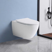 Modern one-piece porcelain toilet, soft closing toilet, wall mounted toilet 