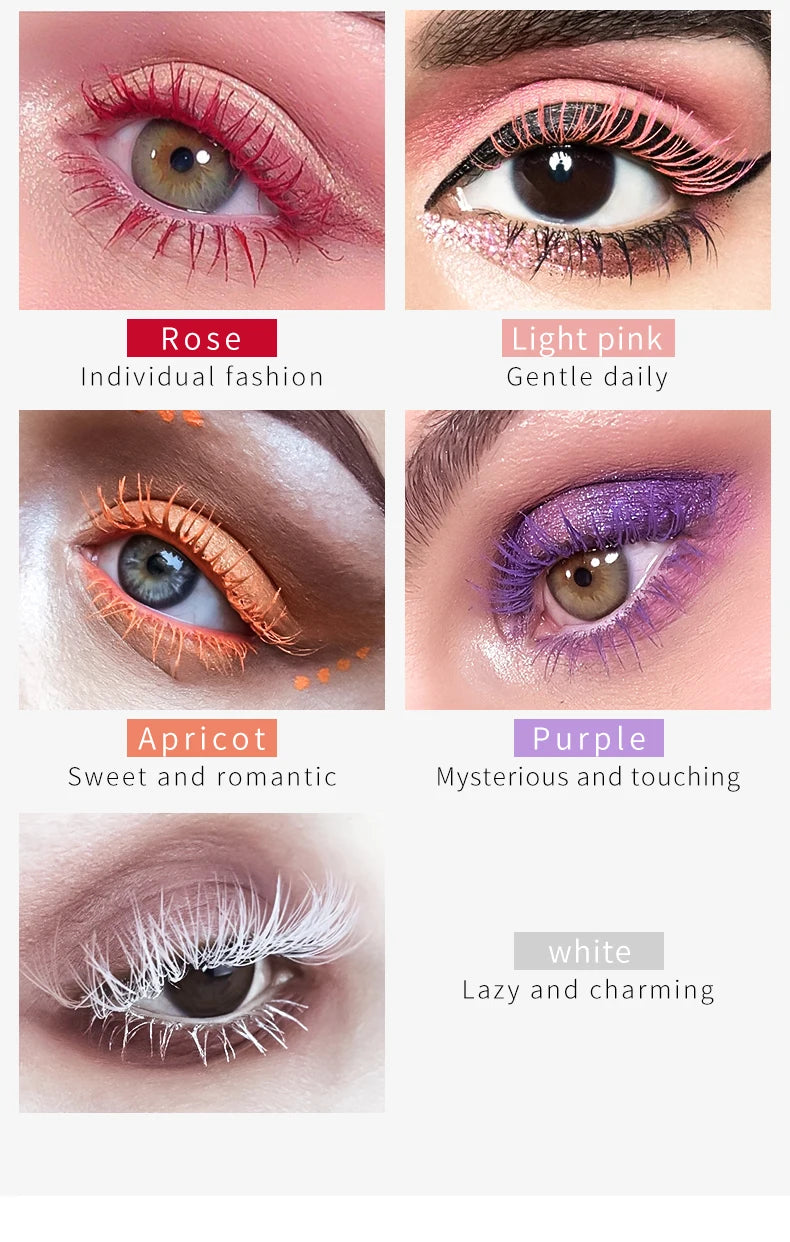 4D White Mascara Long Natural Curl Waterproof