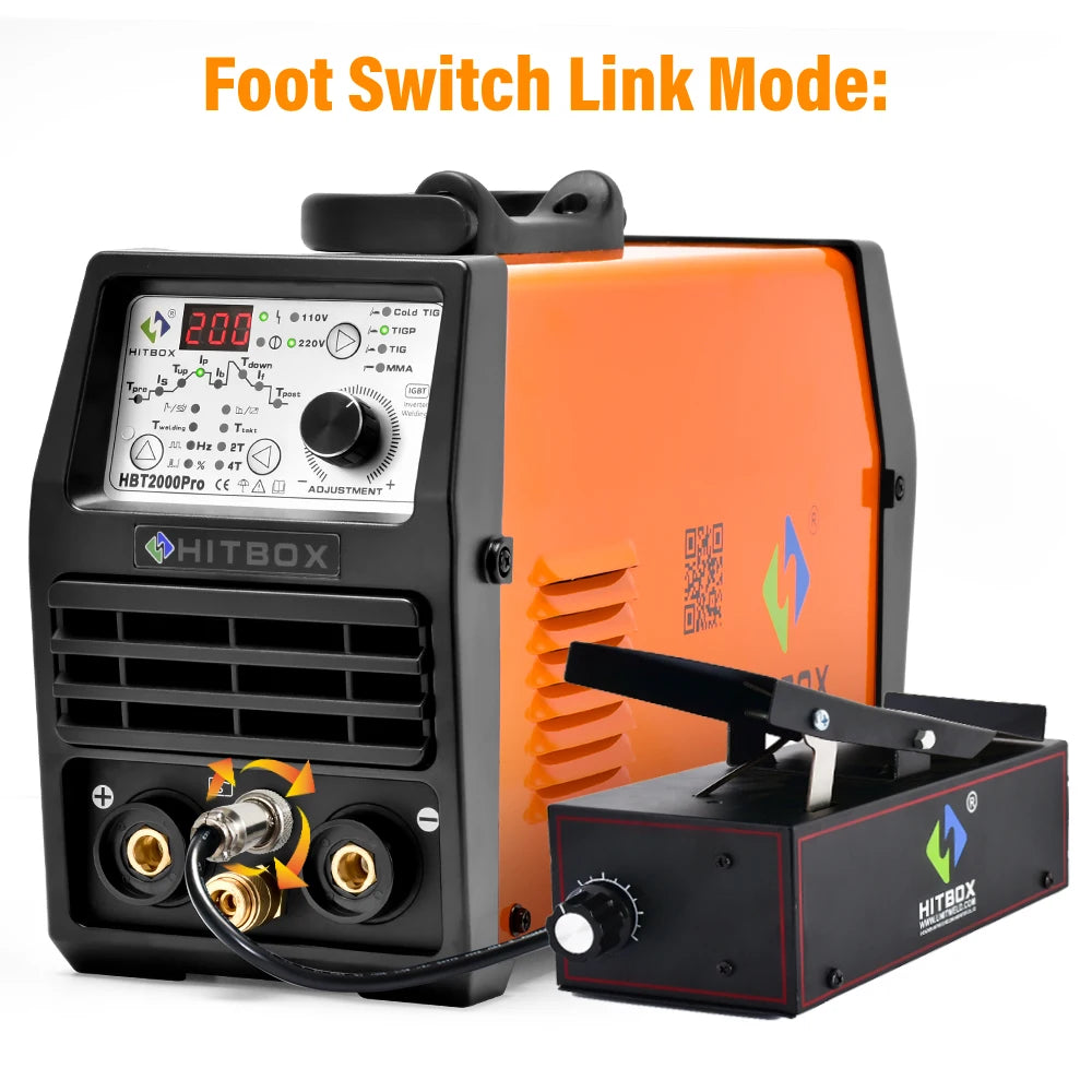 Bàn Đạp TIG HITBOX HBT2000 Pro cho Máy Hàn IGBT - Daisan Mart