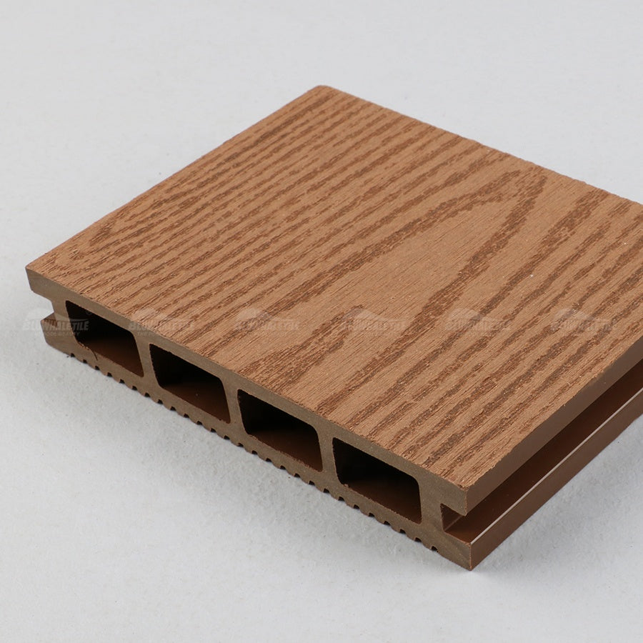 Composite wood plastic floor tiles are anti-slip, friendly to barefoot people, used outdoors for swimming pools 