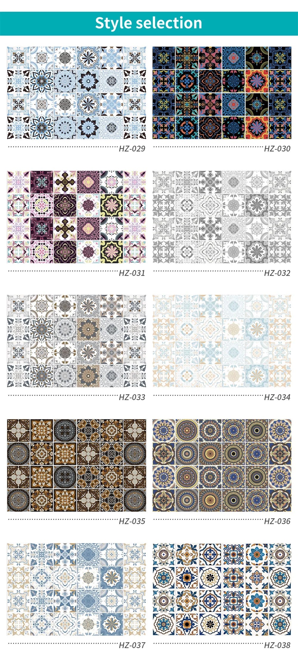 24pcs Retro Gray Kitchen Tile Sticker Wall Waterproof Self Adhesive Wallpaper PVC Furniture Cabinet Surface DIY Decorative Decal