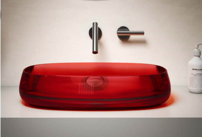 High quality transparent epoxy crystal acrylic wash basin 