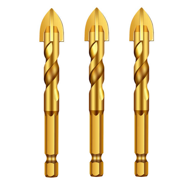 SONGQI glass tile drill bit hex shank single carbide tip 5-12mm for drilling glass and ceramic tiles 