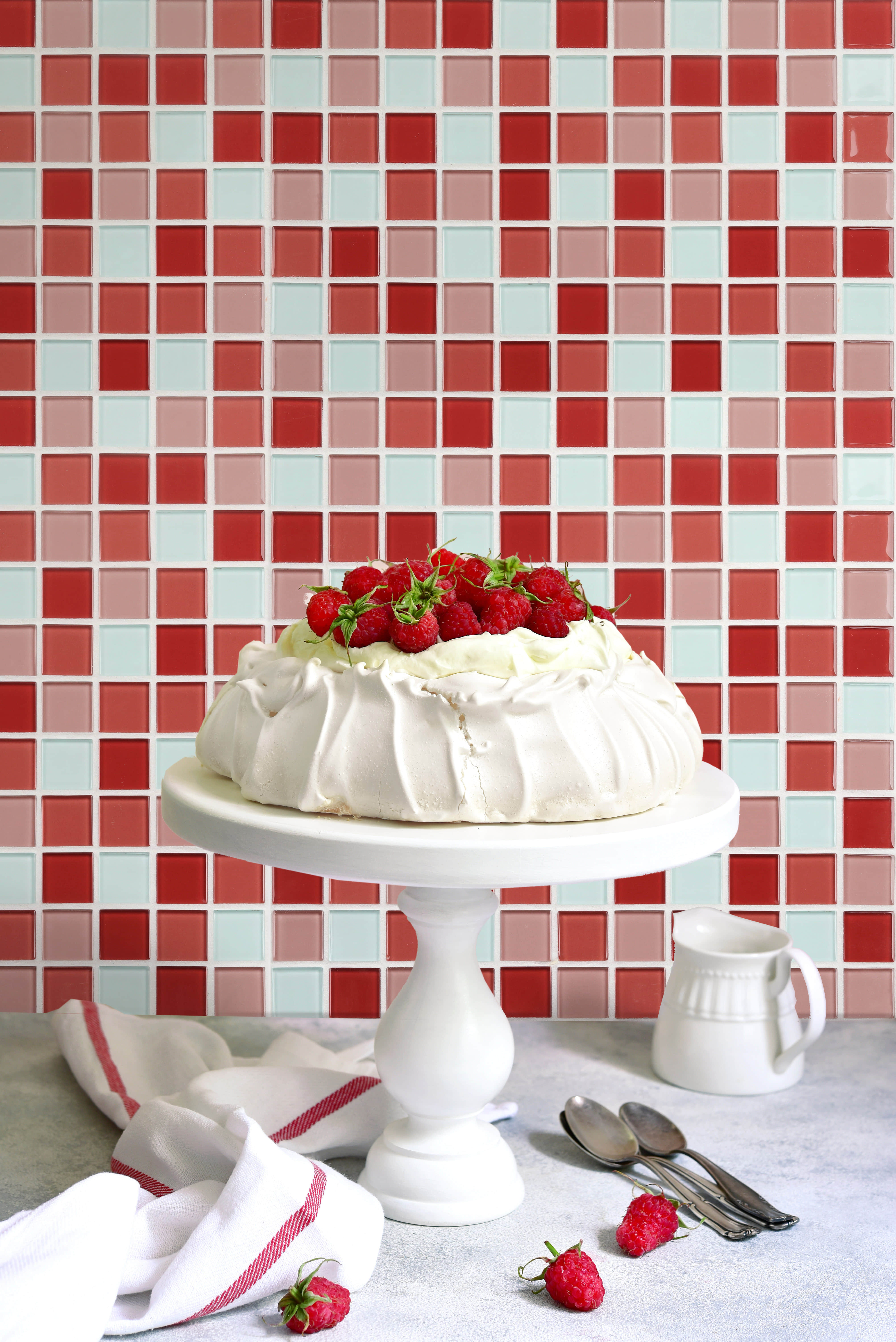 Fiberglass mosaic tiles for kitchen wall decoration, indoor swimming pool 