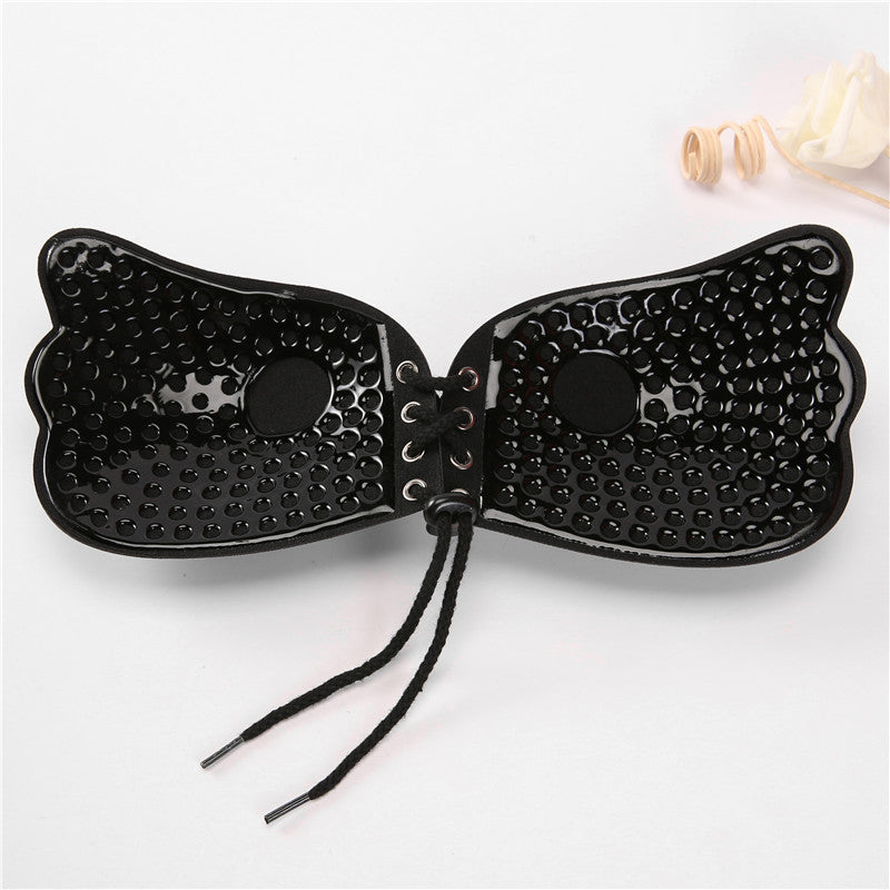 Áo ngực cánh dán silicone nâng đẩy có mút không dây không lưng thoáng khí dây rút bướm thế hệ 2 - Daisan Mart
