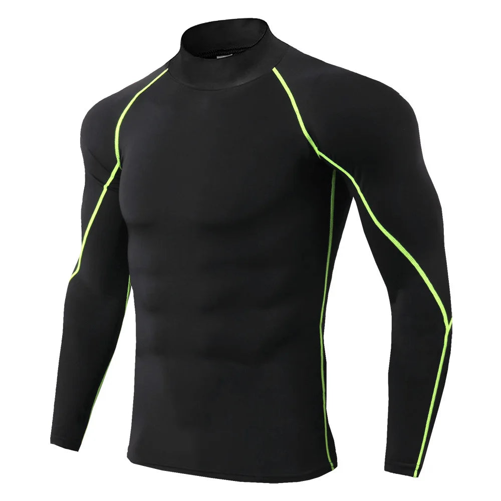 Men's Long Sleeve Quick Dry Stretch Gym Fit Sports Shirt