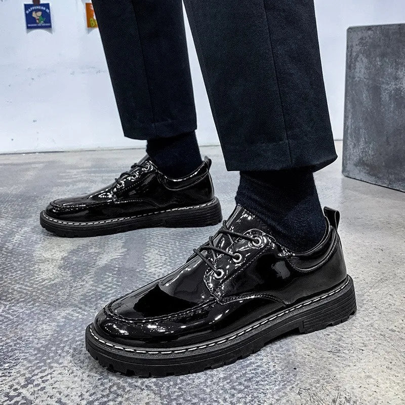 Giày Da Trắng Thể Thao Đa Năng Nam Phong Cách