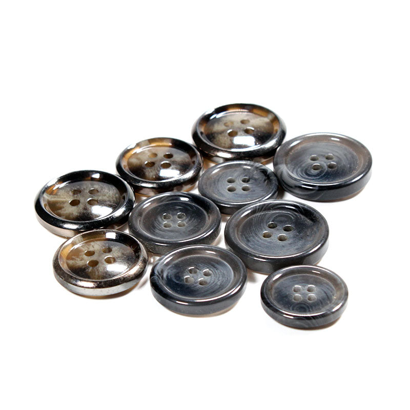 Cúc áo nhựa resin urea giả sừng thủ công 4 lỗ tùy chỉnh bán sỉ dùng cho áo khoác nam, trang phục mùa hè, áo thun, đồ bơi - Daisan Mart