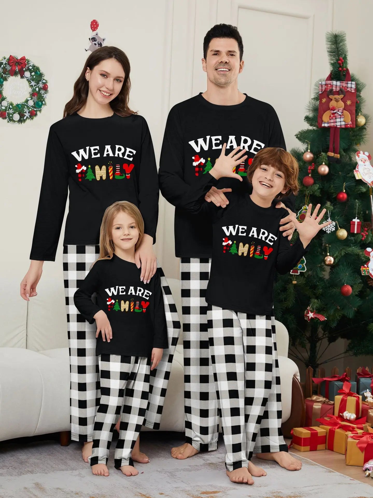 Merry Christmas Family - Matching Long Sleeve Pajama Set