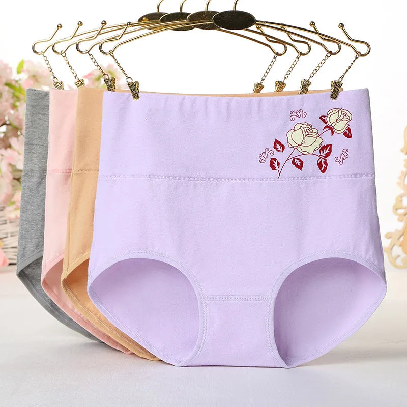 Women's 5XL High Waist Cotton Sexy Printed Panties