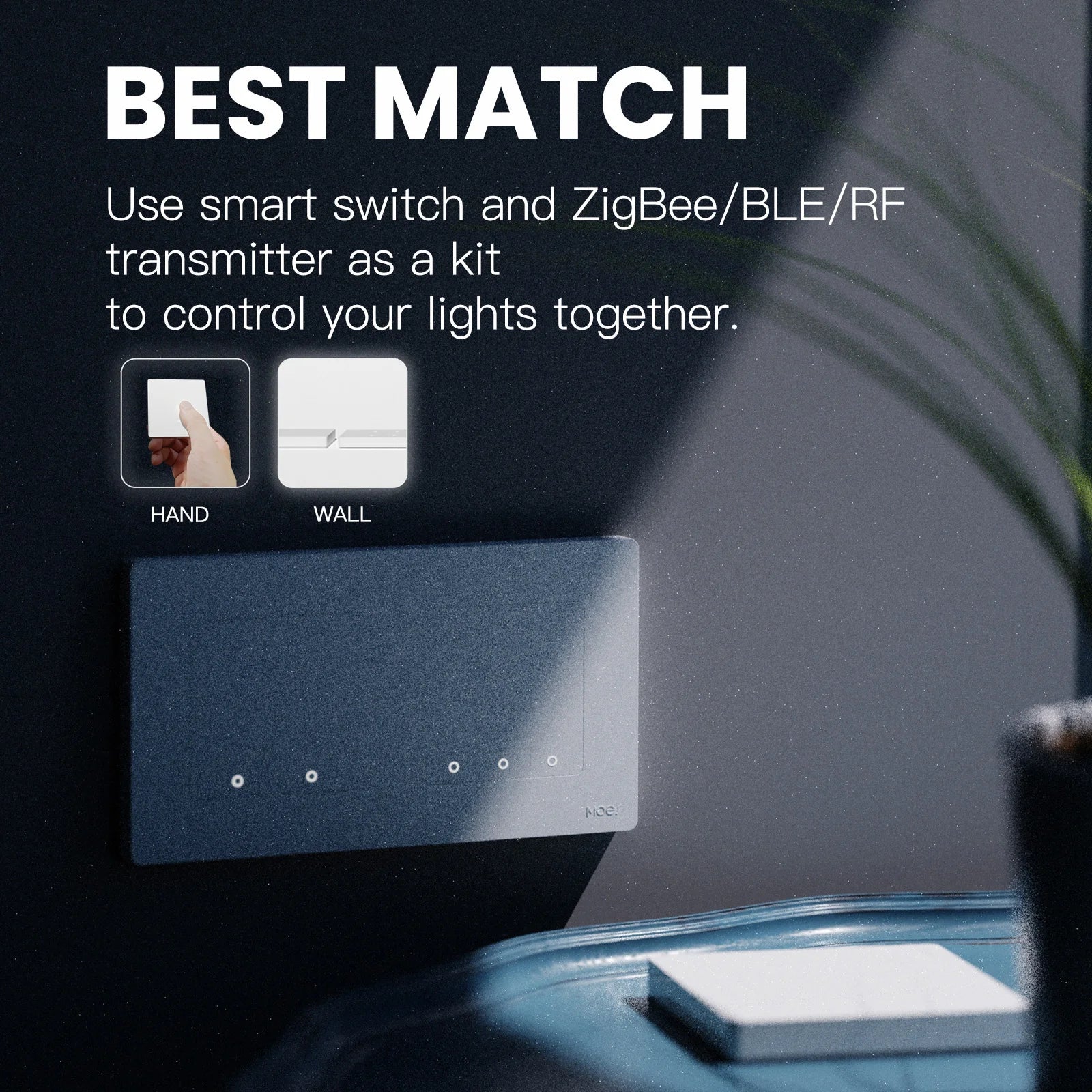 Zigbee Wireless Smart Switch, No Capacitor Tuya