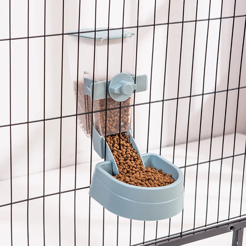Automatic Pet Feeder Cage Hanging Bowl Water Bottle Food Container Dispenser For Puppy Cats Rabbit Birds Pet Feeding Product - Daisan Mart
