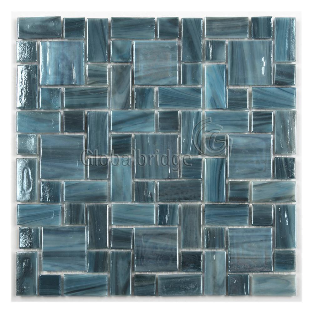 Mysterious iridescent glass mosaic 