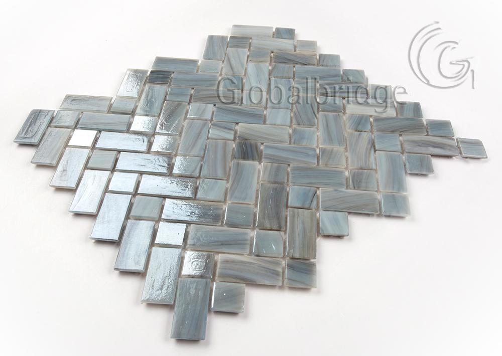 Agate Glass Mosaic Tiles Mixed Unevenly 