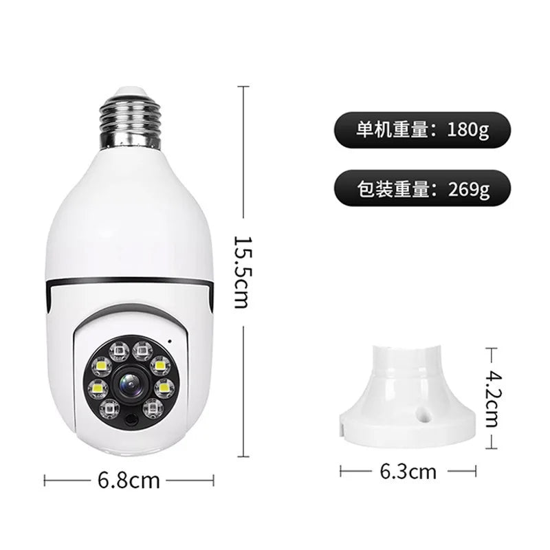 360° Full HD 2MP Super Sharp WiFi Camera Bulb