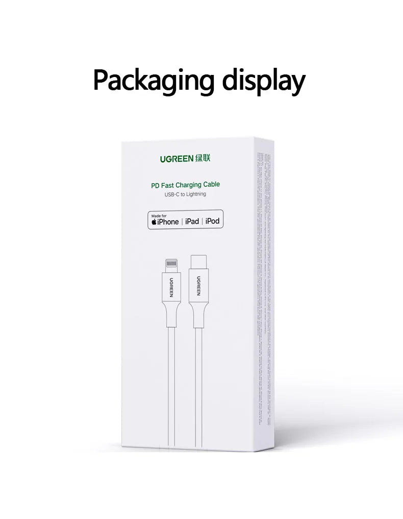 Ugreen MFi USB-C Lightning Fast Charging Cable 20W For iPhone