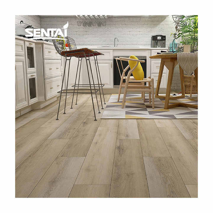 Sentai White Washed and Brushed White Oak Laminate Flooring Multi-colored Laminate Flooring WPC Laminate Flooring 