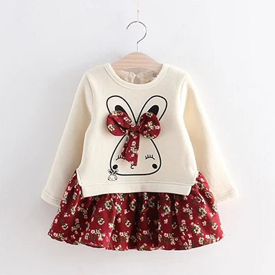 Cute Floral Princess Dress for Girls 18M-6Y