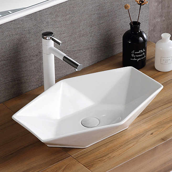 Stylish Diamond Shaped Washbasin Stand for Bathroom
