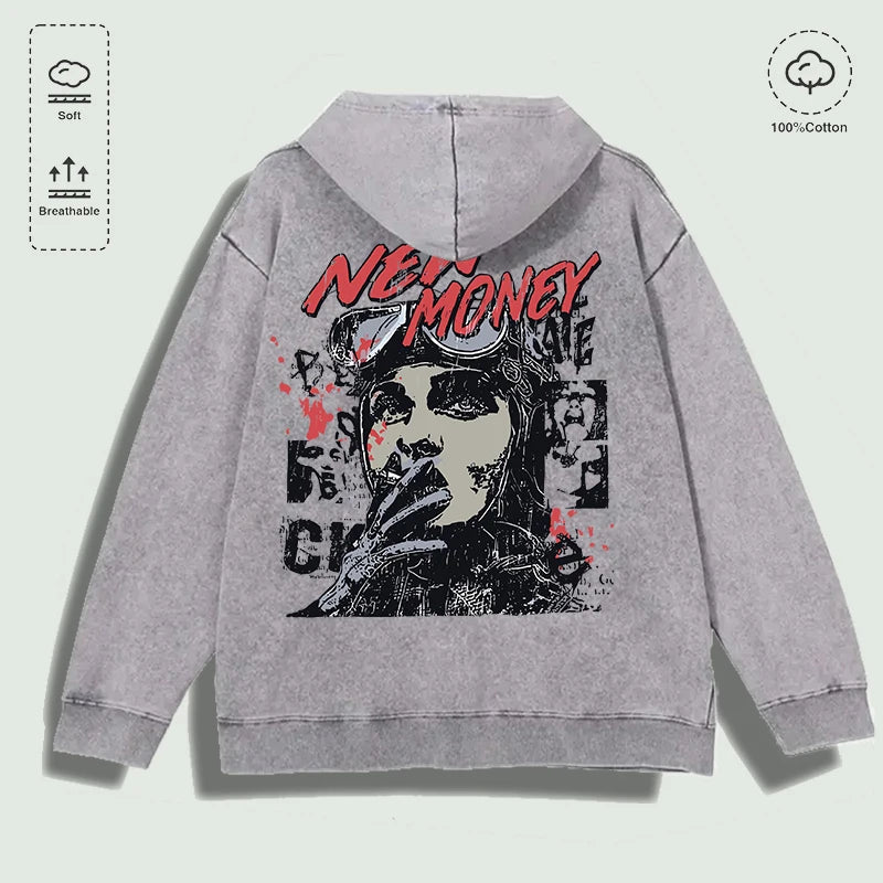 Áo Hoodie Cotton Nữ Phi Công New Money Đa Màu - Daisan Mart
