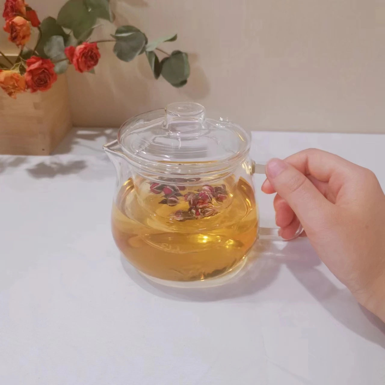 Ấm Pha Trà Thủy Tinh Borosilicate Kèm Lọc Đa Năng