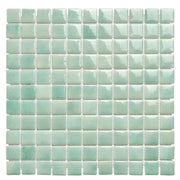 Modern luxury light green square colorful swimming pool wall tiles 4mm thick used to decorate villa walls 